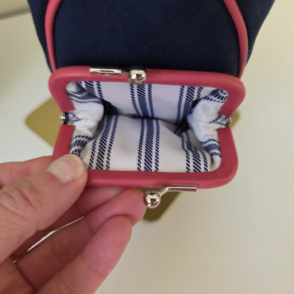 Coach Bonnie Cashin Inspired Mini Canvas Shoulder Bag Pink/Navy Y2K - Picture 7 of 14